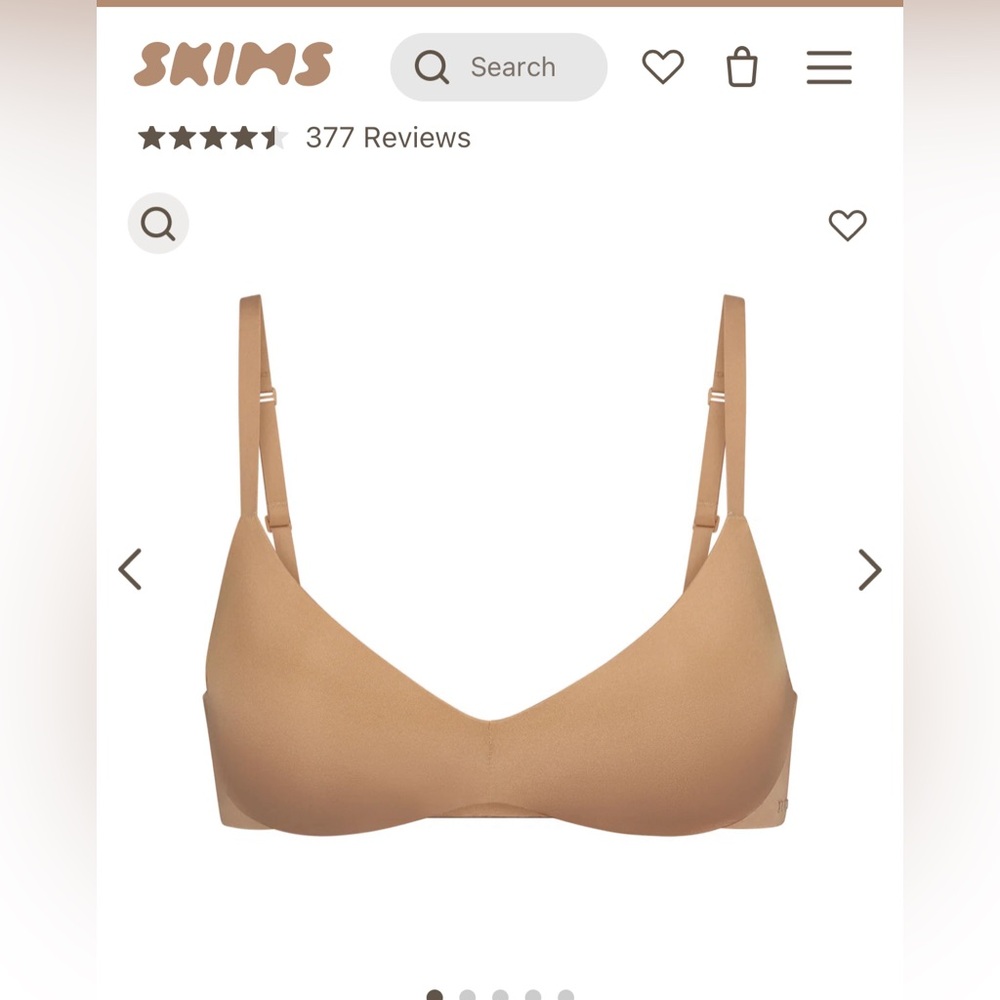 Skims wireless form Push up plunge bra in Ochre
